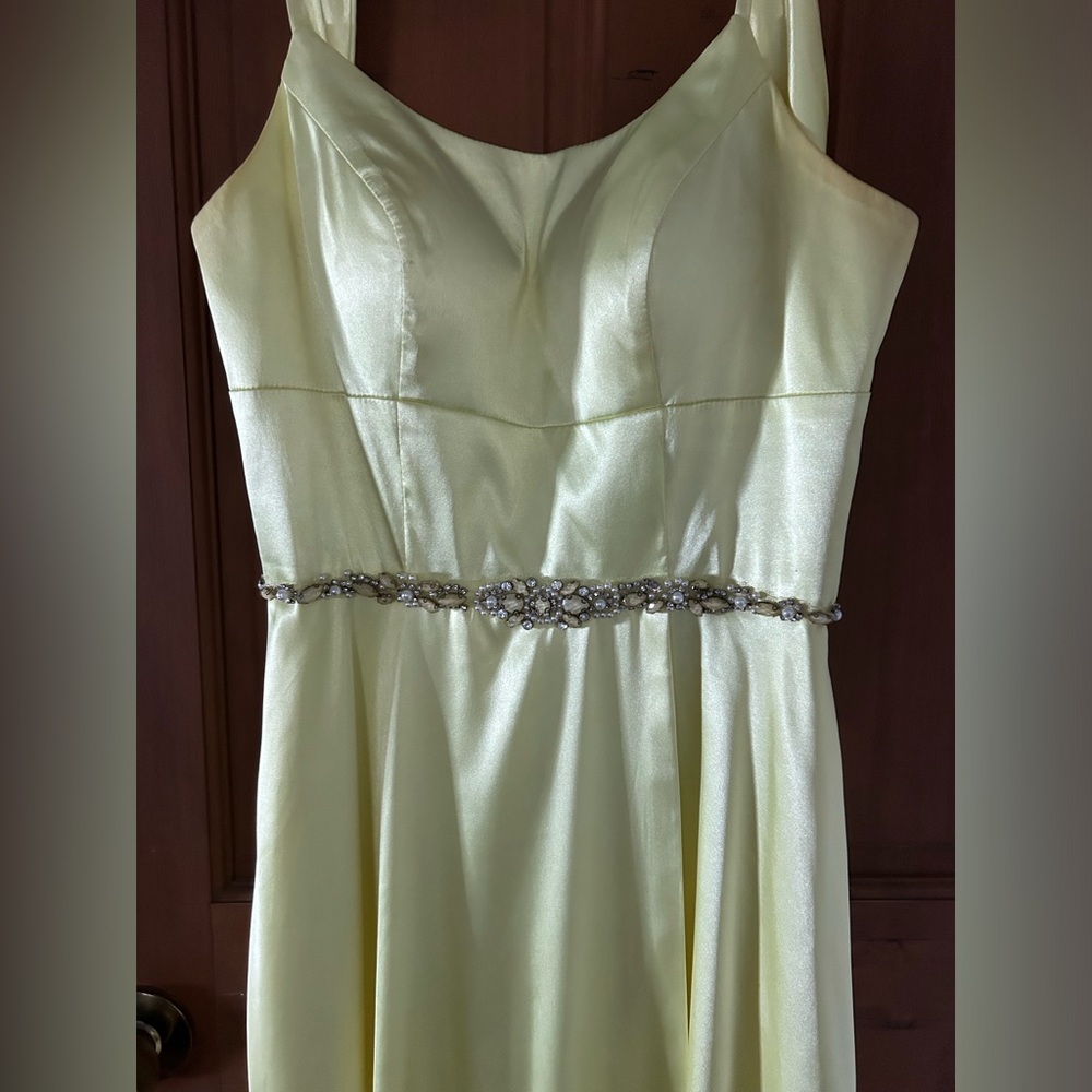 yellow prom dress size 4